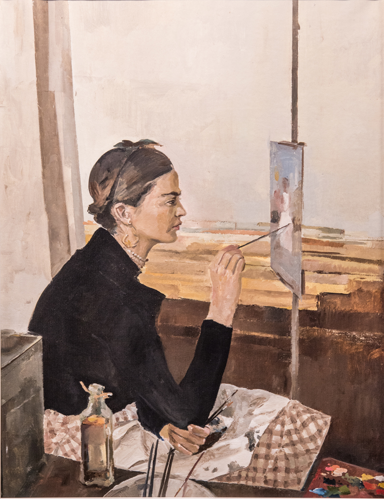 Frida Kahlo en su estudio